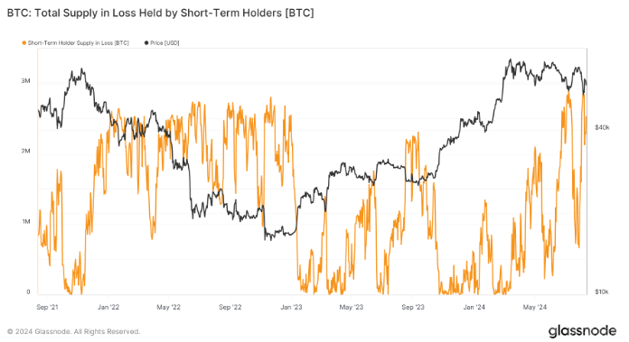 短期持有者遭遇損失，Bitcoin市場面臨考驗(yàn)圖片