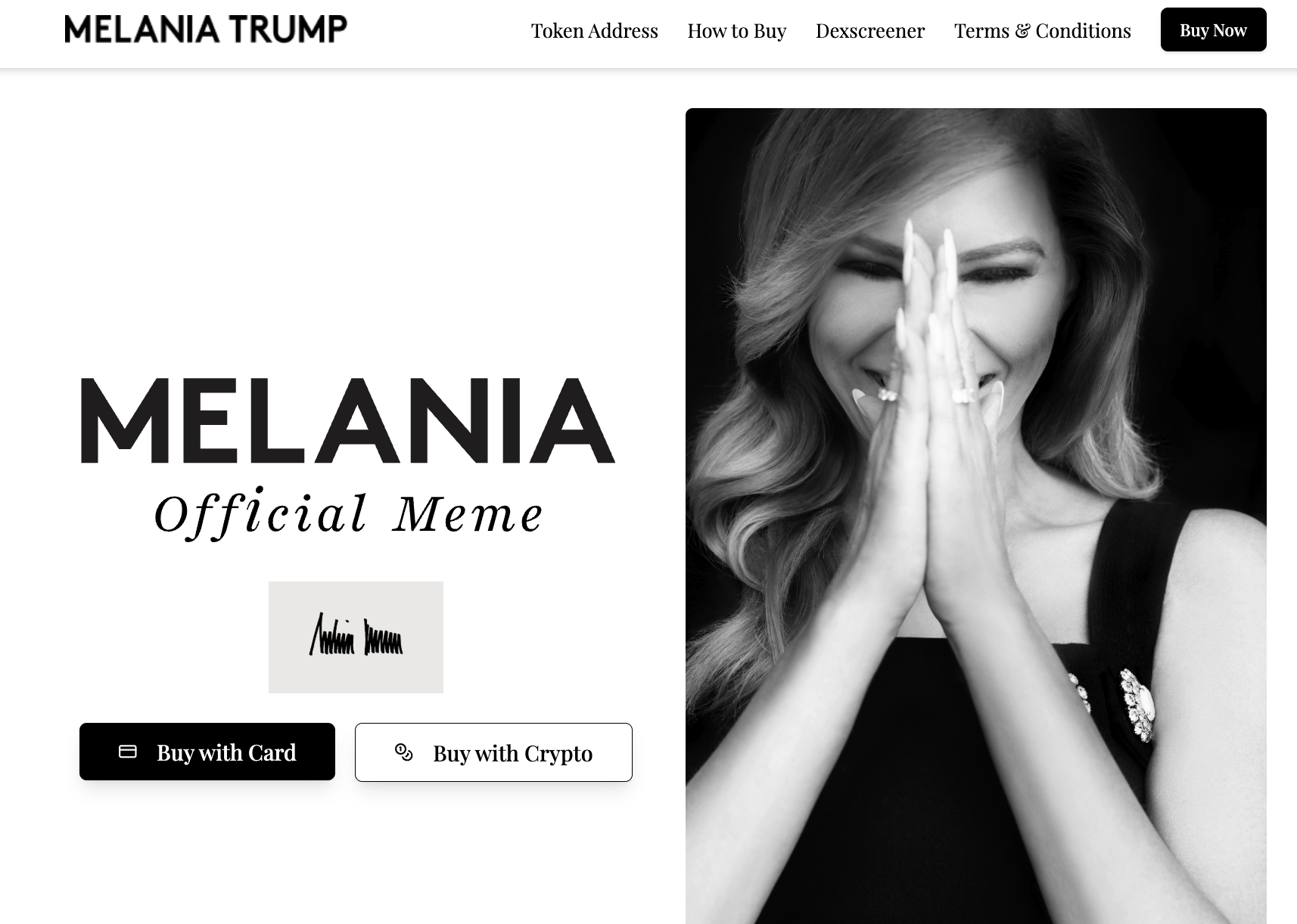 突發(fā)，川普他老婆melania也發(fā)幣了!附MELANIA購 圖片